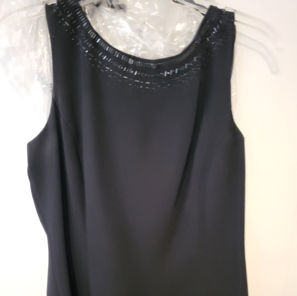 Sherri Martin Little Black Dress Beaded Collar, Lined, Freshly Dry Clean…